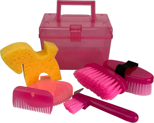 Showman Kid's Size Pink Glitter Grooming Kit