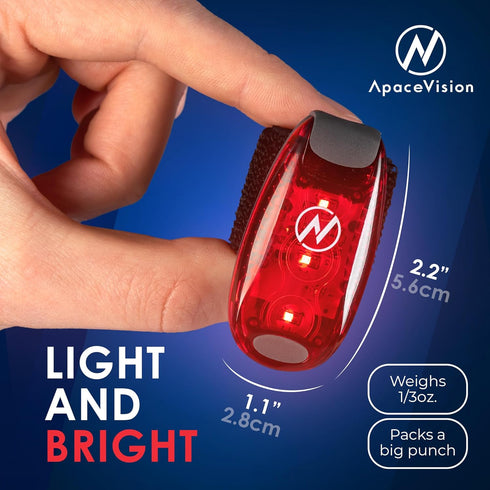 LED Safety Light (2 Pack) + Free Bonuses | Clip On Strobe/Running Lights for Runners, Dogs, Bike, Walking