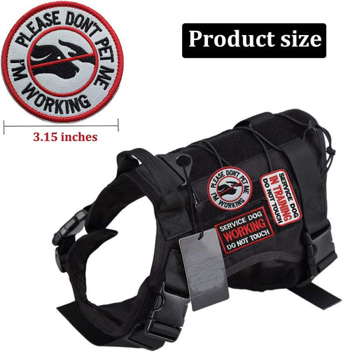 Service Dog Working Patch, Do Not Touch Military Tactical Badge Hook & Loop, Please Do Not Pet Me I'm Working (3.15"