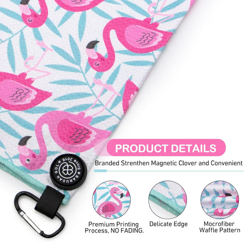 Magnetic Golf Towel for Men and Women, Microfiber Towel with Waffle Texture for Strong Hold