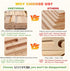 Wooden Climbing Hangboard, Training Hang Board, Rock Climbing Fingerboard with Incremental Depth Pockets for Finger