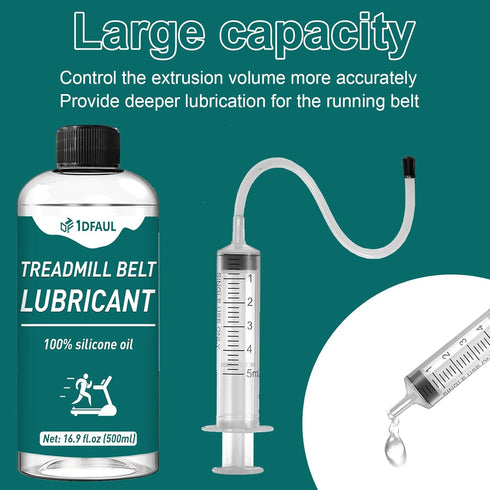 1DFAUL 500ml Treadmill Oil Belt Lubricant, Silicone Treadmill Lubricant for Belt High Temperature Resistance, Reduces