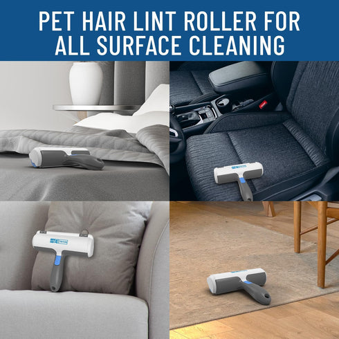 Triton Pet Hair Remover with Fur Trapping Compartment, Easy to Use Tool for Cat & Dog Hair Removal