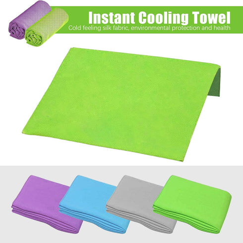 TWGJM 4 Pack (40"x12") Cooling Towel for Neck, Chilly Towel , Soft Breathable Ice Towel, Microfiber Cool Towel