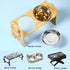 Stainless Steel Shallow Cat Food Bowls, Wide Cat Dish, Puppy Bowls, Elevated Stands, 4 Pcs