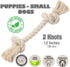 Pet Supplies 100% Natural Cotton Rope Dog Toys, Premium White Cotton Dog Chew Toys, Puppy Chew Toys for Teething, Puppy Toys Small Dogs, Medium Dog Toys -Tough Dog Rope Toys