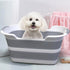 LOUYENOUS 23.6x11in Pet Bath Tub - Foldable Bath Tub, Laundry Tub | High Quelity Pet Bathing Basin, Portable Bathing
