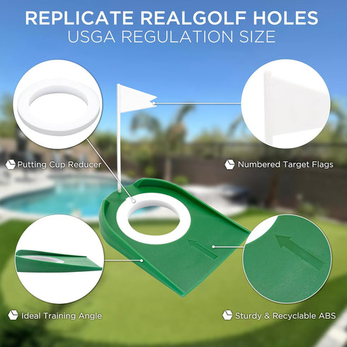 KINGTOP Golf Putting Mirror, Alignment Training Aids for Consistency & Accuracy, Indoor/Outdoor Practice