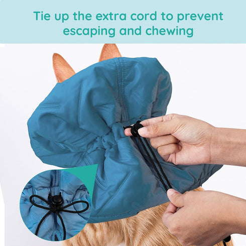 Cat Recovery Collar, Soft Adjustable Cone Alternative, Lightweight Waterproof Fasteners Collars for Cats, Kittens,