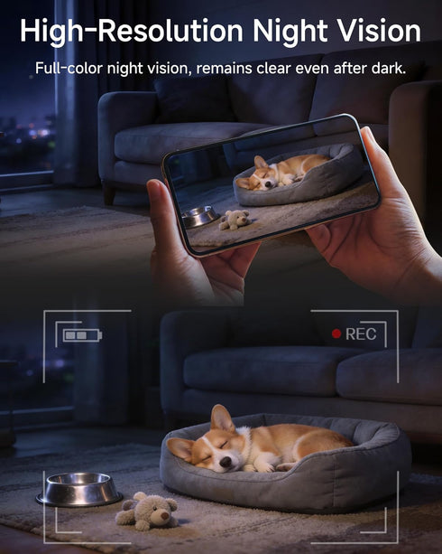 Noorio 5GHz 2K 360 T110 Security Indoor Camera with WiFi, UHD Security Camera, Pet/Dog/Baby Camera with Phone app