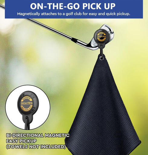 Magnetic Clip for Golf Towel, Removable Industrial Magnetic Accessories for Strong Hold to Golf Carts