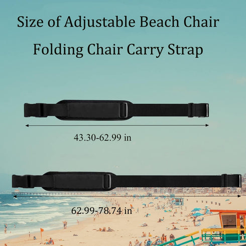 Sewzig 2 Pack Backpacking Carry Strap for Beach Chair Folding Chair, Adjustable Camp Chair Replacement Universal