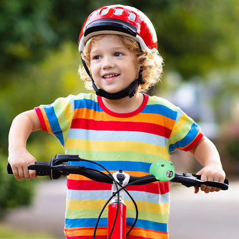 Kids Bike Lights Set for Night Riding, Rechargeable Headlight & Tail Light, 120dB Speaker, Cute Accessories for Girls &