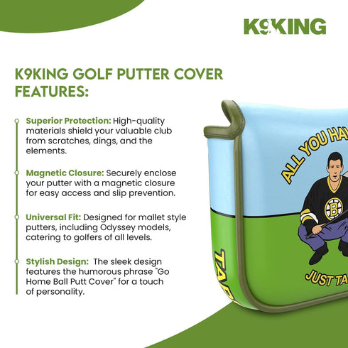 Premium Golf Putter Cover - Magnetic Closure, Essential Accessories for Men, Funny Golf Club Protection