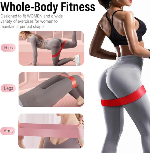 FTTYONE Set of 5 Resistance Bands for Working Out, Different Levels Elastic Bands for Home Gym Exercise