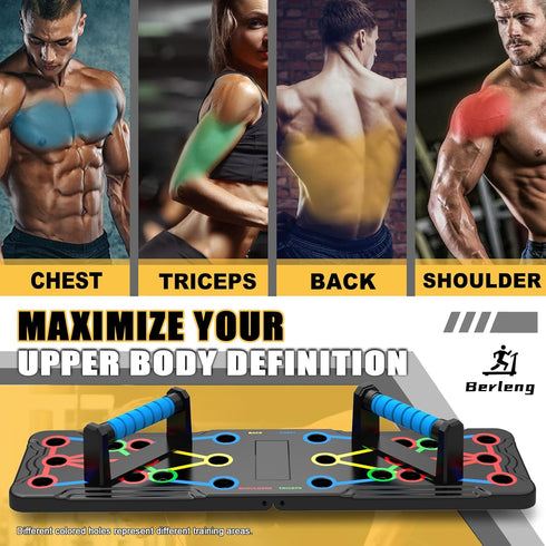 Solid Push Up Board, Multi-Functional Home Workout Equipment, Fitness Floor Chest Muscle Exercise System
