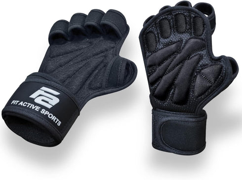 Fit Active Sports New Ventilated Weight Lifting Workout Gloves with Built-in Wrist Wraps for Men and Women - Great