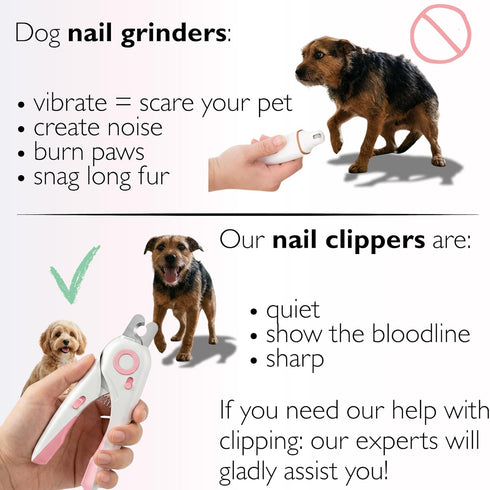 Generic 4-in-1 Trimmer Dog Nail Clippers with Light - Safe Pet Nail for Dogs & Cats, All Breeds - Sharp Stainless Steel