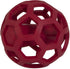 JW Pet Hol-ee Giggler Dog Toy Puzzle Ball – Natural Rubber, Medium (4.5 Inch Diameter), Red