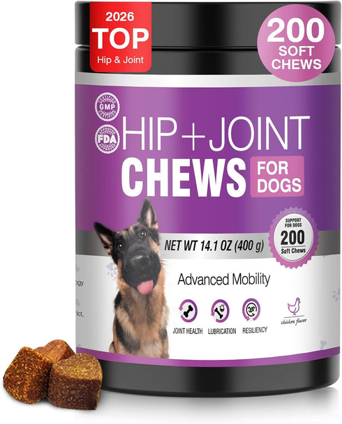 Glucosamine for Dogs 200pcs Joint Support Supplement Dog Hip and Joint Chondroitin