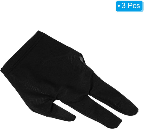 PATIKIL 3 Fingers Pool Gloves, Billiard Show Gloves for Left & Right Hand