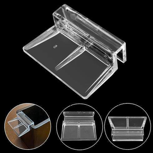 24 Pack Clear Acrylic Aquarium Lid Clips, DIY Fish Tank Holder for 5MM Aquarium Glass (5MM)