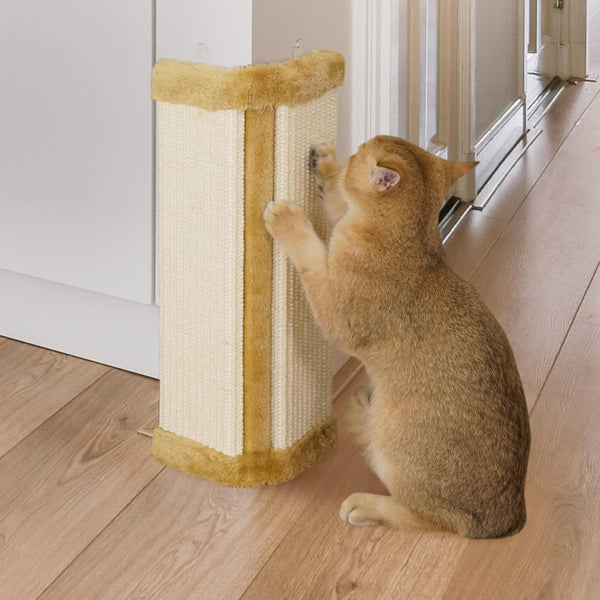 Cat Wall Corner Scratcher, Furniture Protector for Kittens, Wall Mounted Sisal Cat Scratching Pad