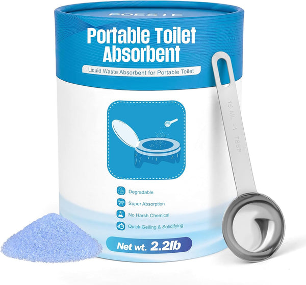 Poesie Poo Absorbent Gel Powder for Portable Toilet Camping Hiking Outdoor Portable