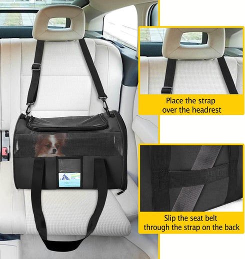 15 Lbs, Refrze Pet Carrier Airline Approved, Cat Carriers for Medium Cats Small Cats, Soft Dog Carriers for Small Dogs