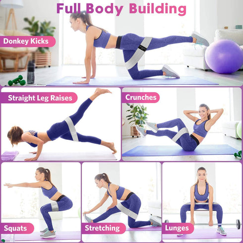 Renoj Resistance Bands Exercise Workout Bands for Women and Men, 3 Set Stretch Bands for Booty Legs Pilates
