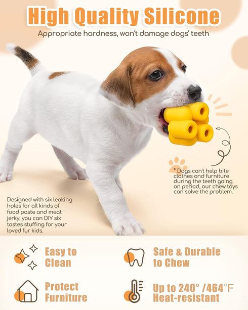 Treat Dog Toy, Interactive Slow Feeder Chew Toys, Durable Fillable Toy Collection for All Breeds
