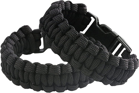Paracord Wristband for Outdoor Sports, Tactical Survival Parachute Bracelet, Essential Gear Pack of 2