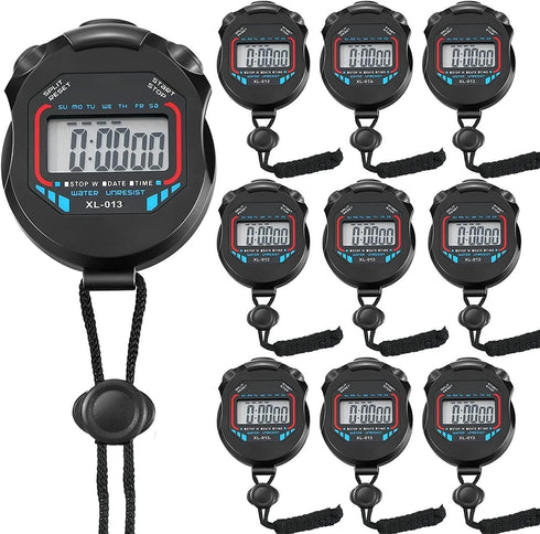 Waterproof Stopwatch Digital Handheld Multi-Function Sports Timer, Professional Electronic Chronograph Stop Watch (10)