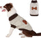 BINGPET Turtle Neck Knitted Dog Sweater for Small Medium Large Dogs with Brown Bone Pattern, Winter Wear
