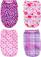 PET SHOW 4 Pack Paw Bone Printed Dog Clothes - Soft Vest Lightweight Sleeveless T-Shirts for Small Medium Dogs
