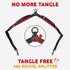 Pet Dreamland Dual Dog Leash Coupler, No Tangle Swivel for Walking Two Medium Dogs - Black & Red