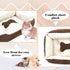 Dog Bed for Small Dogs, Washable Rectangle Cat Beds with Anti-Slip Bottom for Medium Dogs and Kittens (Beige,