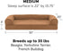 Furhaven Memory Foam Dog Bed for Medium/Small Dogs with Removable Bolsters & Washable Cover, Quilted Sofa, Toasted