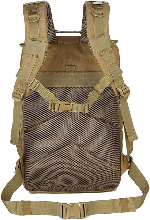 QT&QY 45L Military Tactical Backpack, Molle Army Assault Pack, Hiking Rucksack