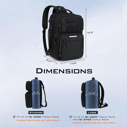 KastKing BlowBak Tactical Fishing Sling Tackle Storage Bag, Lightweight Sling Fishing Backpack