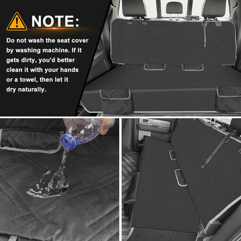 600D Dog Car Seat Cover Compatible with Ford Maverick/Hyundai Santa Cruz, Waterproof Pet Bench Seat Cover for Back