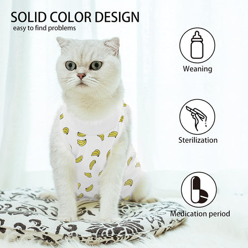 Cat Professional Surgical Recovery Suit - E-Collar Alternative for Cats and Dogs, After Surgery Pajama Suit for Pets