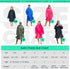 Owntop Swim Parka Surf Poncho for Kids Youth and Adult, Unisex Oversized Bat Wing Hooded Changing Robe Windproof