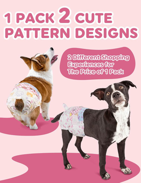 Breed-48PCS, Dono Dog Diapers Female Large Disposable Female Dog Period Diaper for Heat with Wetness Indicator, Super
