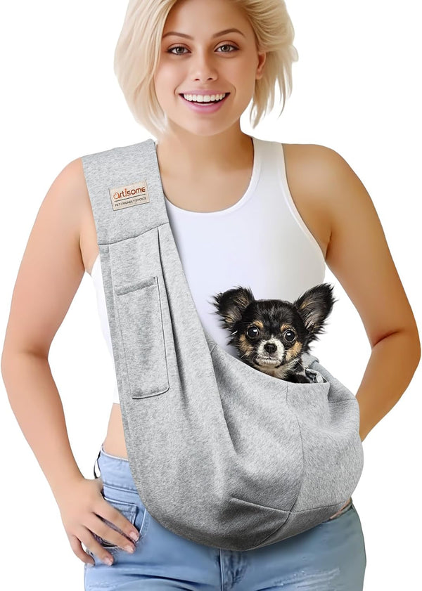 Stylish Dog Carrier Sling for Traveling, Comfortable Purse for Small Dogs, Hands-Free Design