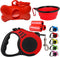 Retractable Dog Leash, Heavy Duty Leash for Small Dog or Cat up to 26 lbs, 360° Tangle-Free Strong Nylon Tape (16FT Red)