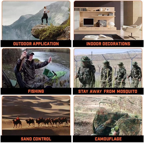 LOOGU Camouflage Netting | Tactical Mesh Net Camo Scarf for Wargame, Sports & Outdoor Activities