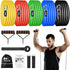 Resistance Bands Set (12pcs) - Workout Bands with Handles, Door Anchor, Ankle Straps, Carry Bag