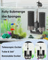 5 80 15-55 Pawfly Aquarium Sponge Filter, W Submersible Small Aquarium Filter, GPH Fish Tank Filter with Water Pump