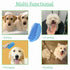 Dog Bath Brush - Pet Silicone Shampoo Brush, Rubber Shower Wash Curry Brush for Shedding Grooming and Massage